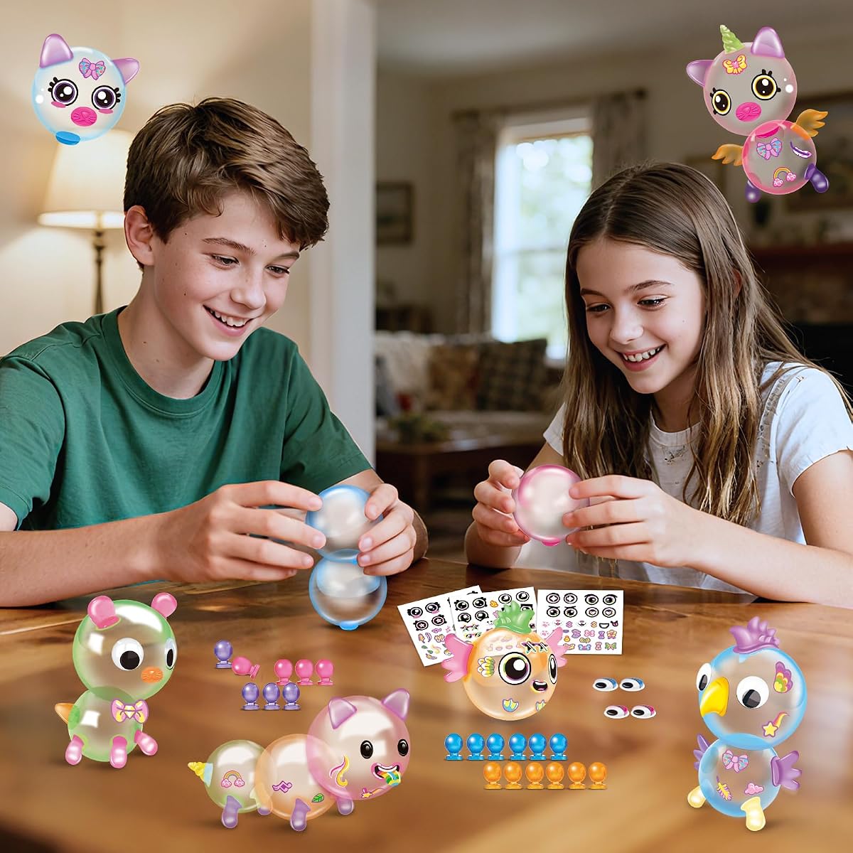 Sticky balloon refill pack with sixty balloons and ninety sticker sheets — view 2