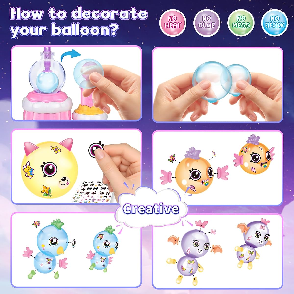 Sticky balloon refill pack with sixty balloons and ninety sticker sheets — view 4