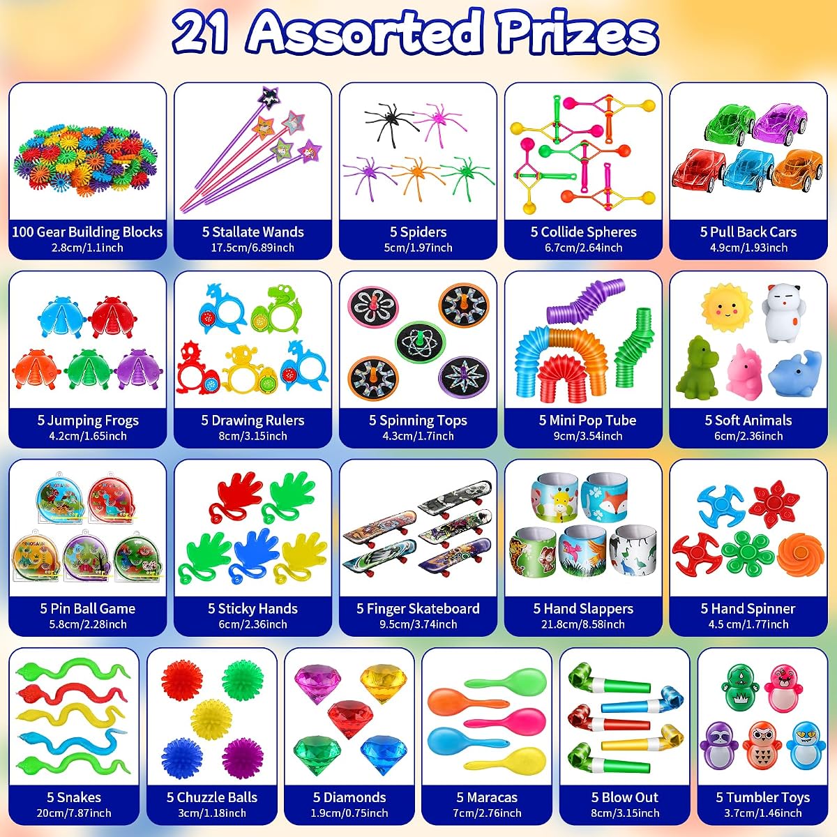 Two hundred piece party prize assortment in a printed colour box — view 2